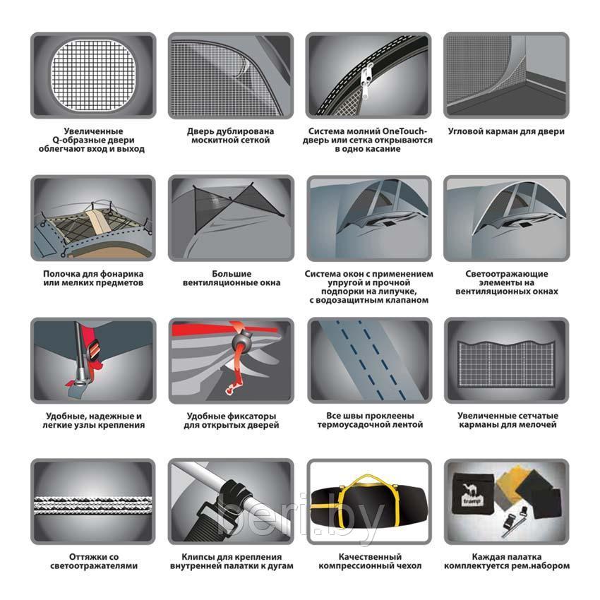 TRT-56 Tramp трехместная палатка SCOUT 3 (V2) - фото 3 - id-p101887884