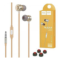 Наушники Hoco M16 Ling Sound Metal Universal Earphone with mic (1.2 м) с микрофоном Gold Золотые