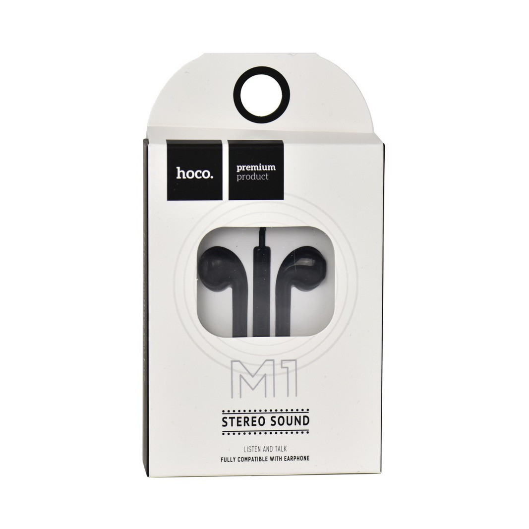 Наушники Hoco M1 Original Series Earphone для Apple с пультом управления Черные
