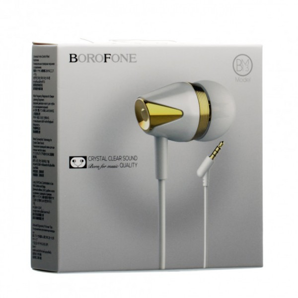 Наушники BOROFONE BM13 с микрофоном (1.2 м) цвет: белый