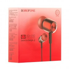 Наушники BOROFONE BM15 с микрофоном (1.2 м) цвет: чёрный&красный