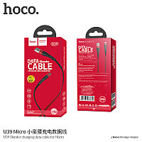 Дата-кабель Hoco U39 Rapid MicroUSB (1.0 м) Красный-черный