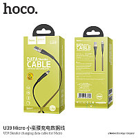 Дата-кабель Hoco U39 Rapid MicroUSB (1.0 м) Золото-черный