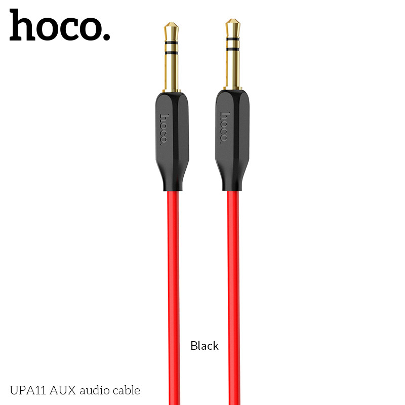 Акустический кабель Hoco UPA11 AUX jack (M) - jack(M) 3.5mm (1.0 м) Черный - фото 1 - id-p43678817