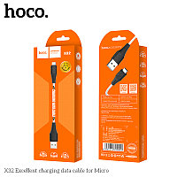 Дата-кабель Hoco X32 Micro (1.0 м., износоустойчивый, тисненый, 2.0A) цвет: белый