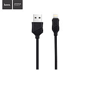 Дата-кабель Hoco X6 Khaki Lightning (1.0 м)Черный