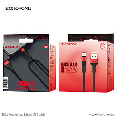 Дата-кабель BOROFONE BX2 Micro (1м.) цвет: красный