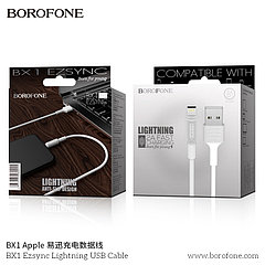Дата-кабель BOROFONE BX1 Lightning (1м.) цвет: белый