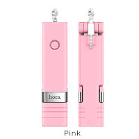 Монопод для селфи HOCO K3 Beauty Wire Controllable Selfie stick (0.65 м) 3.5"-7" Pink Розовый