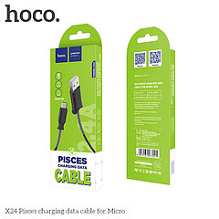 Дата-кабель Hoco X24 MicroUSB (1.2 м) Черный