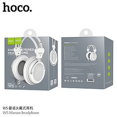 Наушники Hoco W5 Manno headphone (1.2 м) Белые