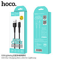 Дата-кабель Hoco X30 Lightning (1.2 м., индикатор вкл., 2.0A) цвет: чёрный