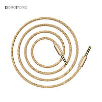 Акустический кабель BOROFONE BL3 jack (M) - jack(M) 3.5mm (1.0 м) цвет: золотой