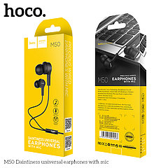 Наушники Hoco M50 с микрофоном  цвет: черный