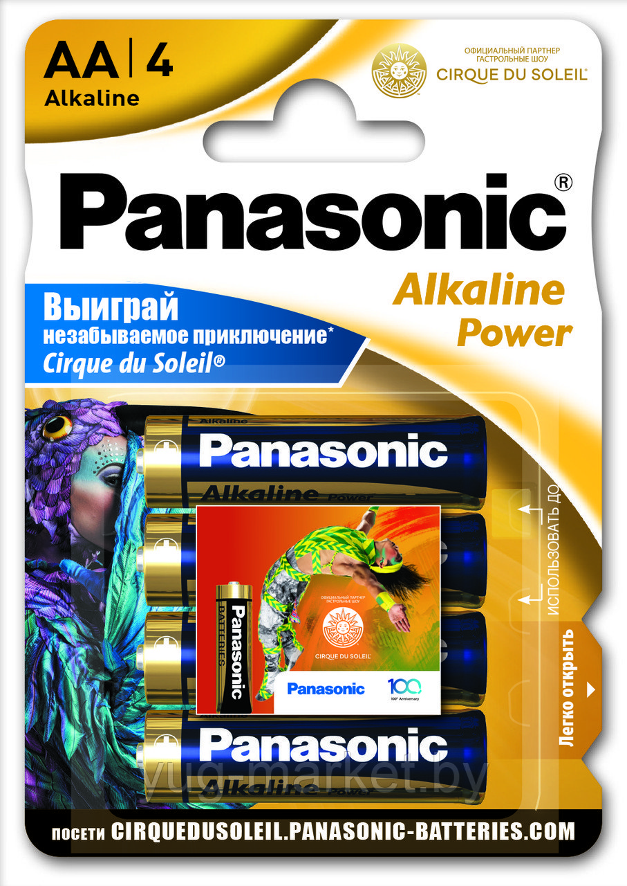 Батарейка PANASONIC Alkaline LR6 4ВР