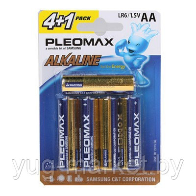 Батарейка алкалиновая Pleomax LR6-4+1 BL
