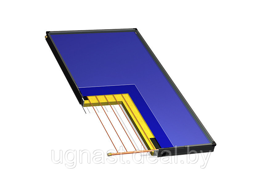 Плоский солнечный коллектор 2,65 м2 (структурированное закаленное стекло) - фото 5 - id-p101906014