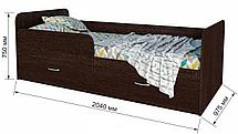 Детская кровать Анеси 5 с выдвижными ящиками (3 варианта цвета) фабрика Интерлиния, фото 2