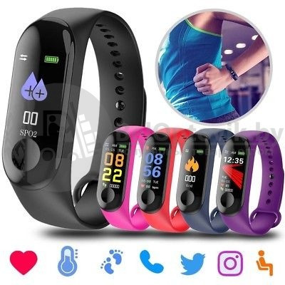 Фитнес-браслет M3 Plus Smart Bracelet Красный - фото 2 - id-p101933508