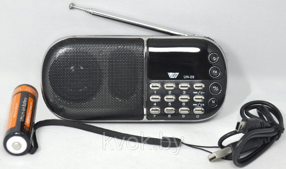 Цифровой радиоприемник FM AIBO UN-09, черный - фото 1 - id-p90176216