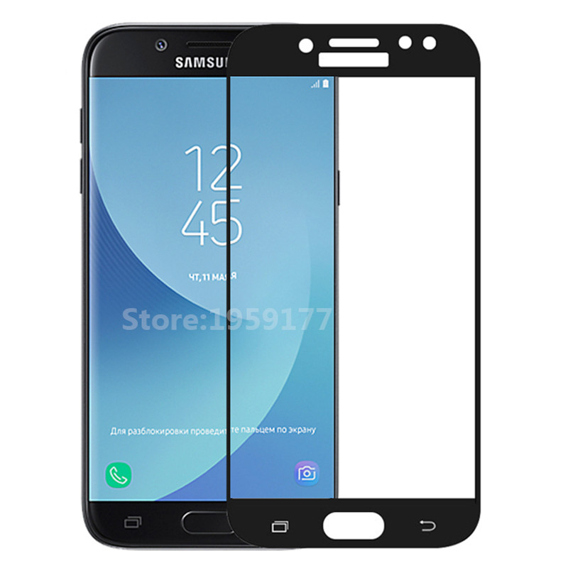 Защитное стекло Full-Screen для Samsung Galaxy J5 (2017) J530 черный (5D-9D с полной проклейкой) - фото 2 - id-p101964184