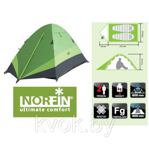 Палатка 2-х местная Norfin ROACH 2 NF - фото 1 - id-p93388943