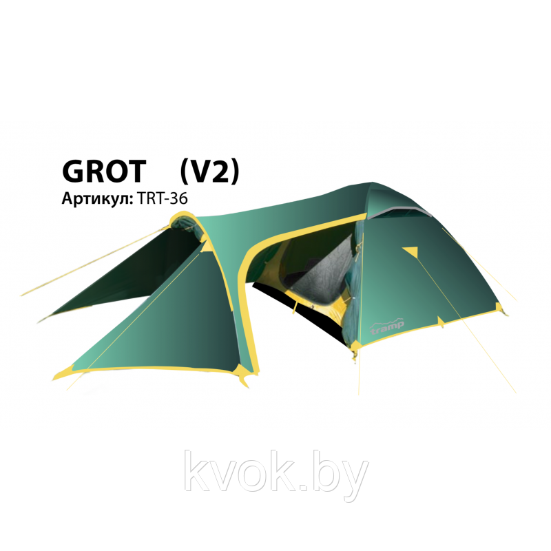 Палатка TRAMP Grot 3 (V2), TRT-36 - фото 1 - id-p95502042