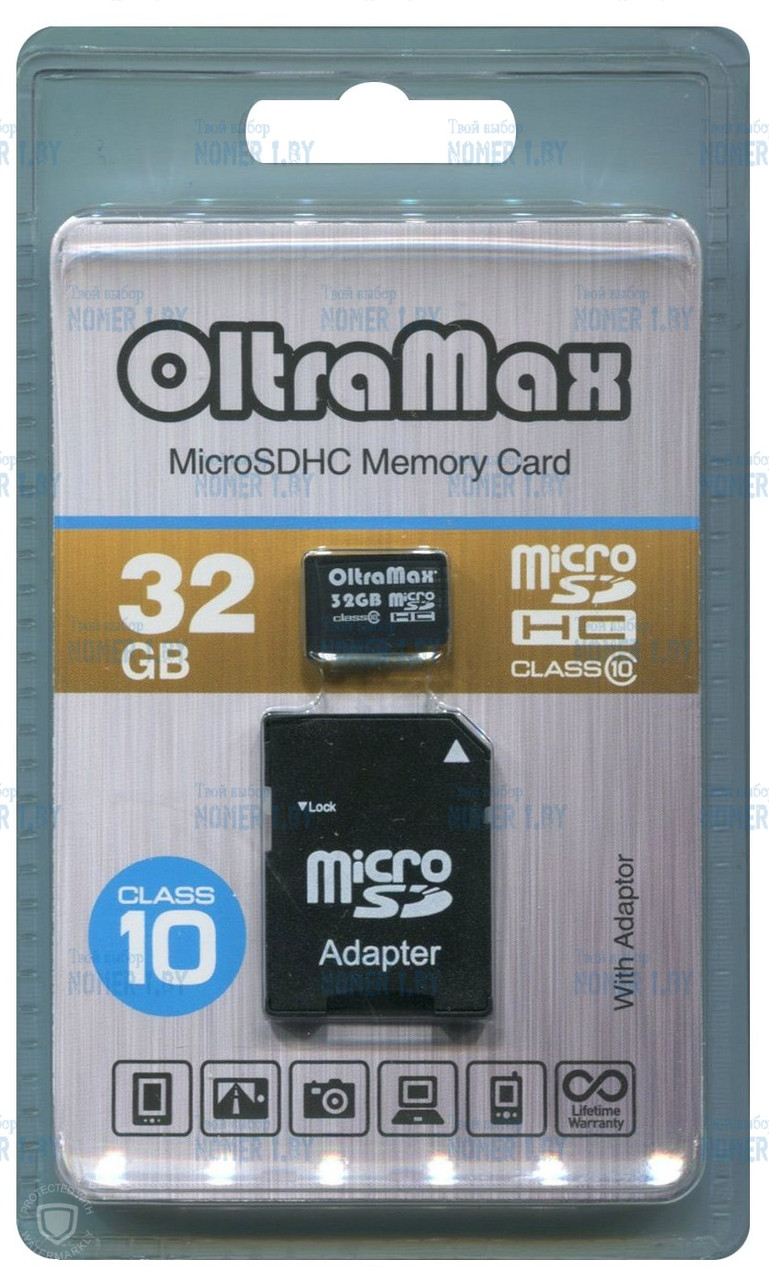 Карта памяти OltraMax (OM032GCSDHC10) MicroSDHC 32GB + Adapter