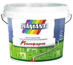 Краска акриловая Диамант (Diamant) Комфорт белая 10 л