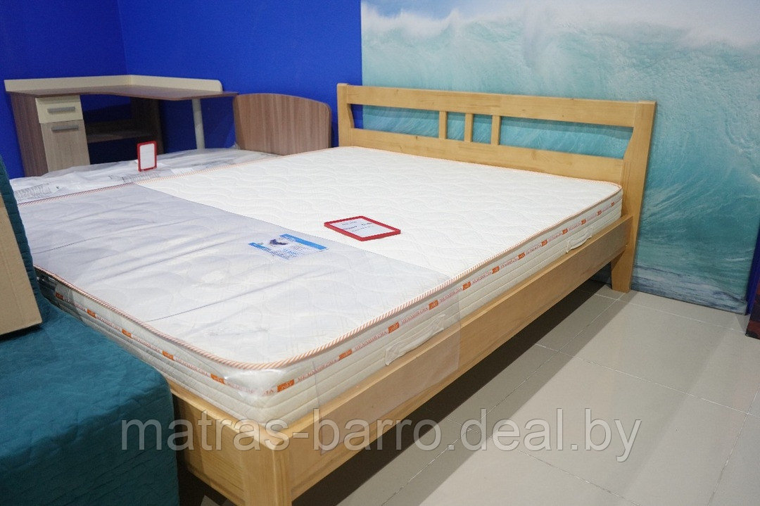 Полуторная кровать Массив-2 с одной спинкой (1200х2000 мм). Выбор тонировки - фото 2 - id-p100952444