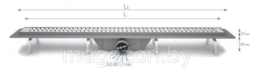 Черный душевой лоток Styron STY-H-70-FF Harmony Black, 700 мм - фото 8 - id-p102037677