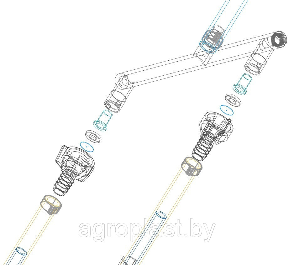 Удлинитель распылителя для внесения КАС к корням (двойной) Agroplast - фото 3 - id-p61633280