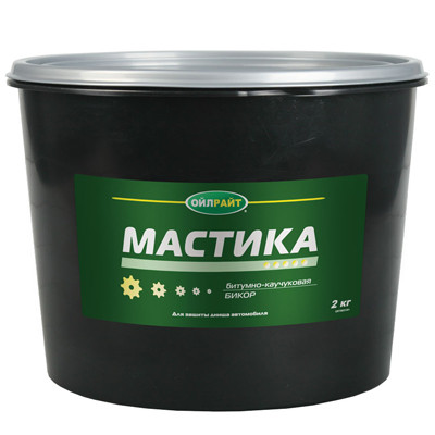 Мастика Бикор OILRIGHT   2 кг.  обеспечивает снижение шума в салоне.