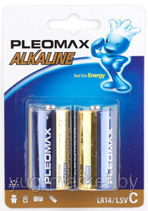 Pleomax LR14-2BL Alkaline батарейка (2 блистер) - фото 1 - id-p102055364