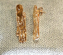 Стильные серьги золотые палочки от EMOLO