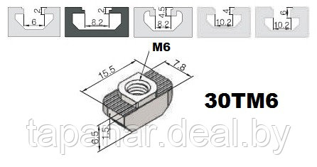 Гайка Т-образная М6 - фото 5 - id-p60210567