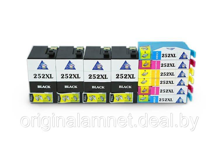 Комплект совместимых картриджей T252XL (2xC/M/Y+4xBk) для Epson Workforce WF-3630 - фото 1 - id-p67081476
