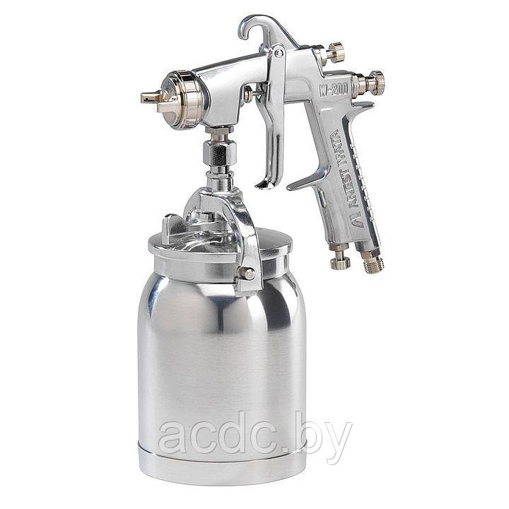 W-200-251S Краскопульт, сопло 2.5 мм, возд. головка W1, подача ЛКМ из нижнего бачка/сифонная (без бачка)