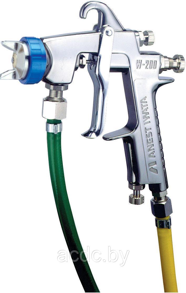 W-200WB-081P Краскопульт, сопло 0.8 мм, возд. головка WB1, нижняя подача ЛКМ из шланга (под давлением)