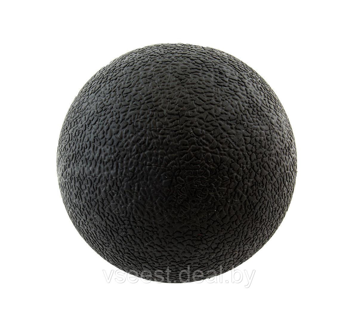 Мяч массажный SiPL для восстановления мышц 6 см Черный (L) - фото 1 - id-p102069006
