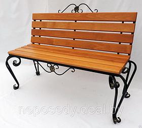 Скамья парковая  со спинкой АЭМСИ 1,1 деревянная скамейка  для дачи и сада