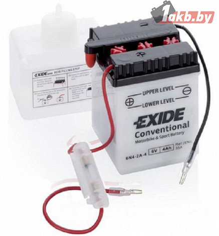 Аккумулятор 6 вольт для мотоцикла EXIDE 6N4-2A-4 4Ah 35A 70/70/95 Мото, фото 2