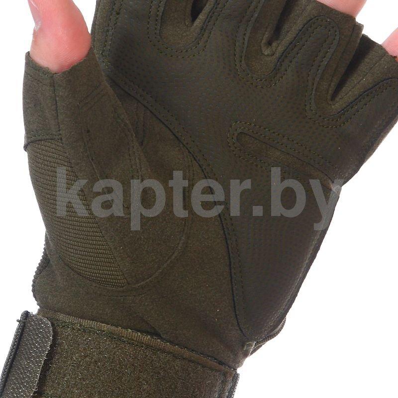 Тактические кевларовые беспалые перчатки Half-Gloves. Олива. - фото 5 - id-p102085362