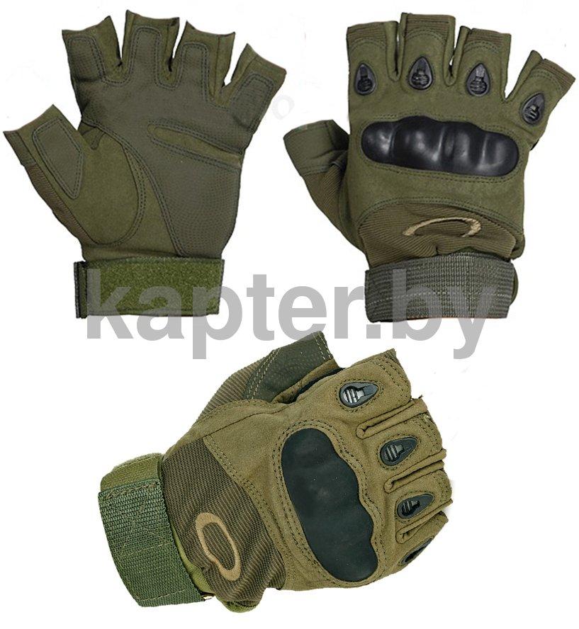 Тактические кевларовые беспалые перчатки Half-Gloves. Олива. - фото 3 - id-p102085362