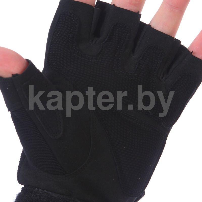 Тактические кевларовые беспалые перчатки Half-Gloves. Чёрные. - фото 5 - id-p102085368