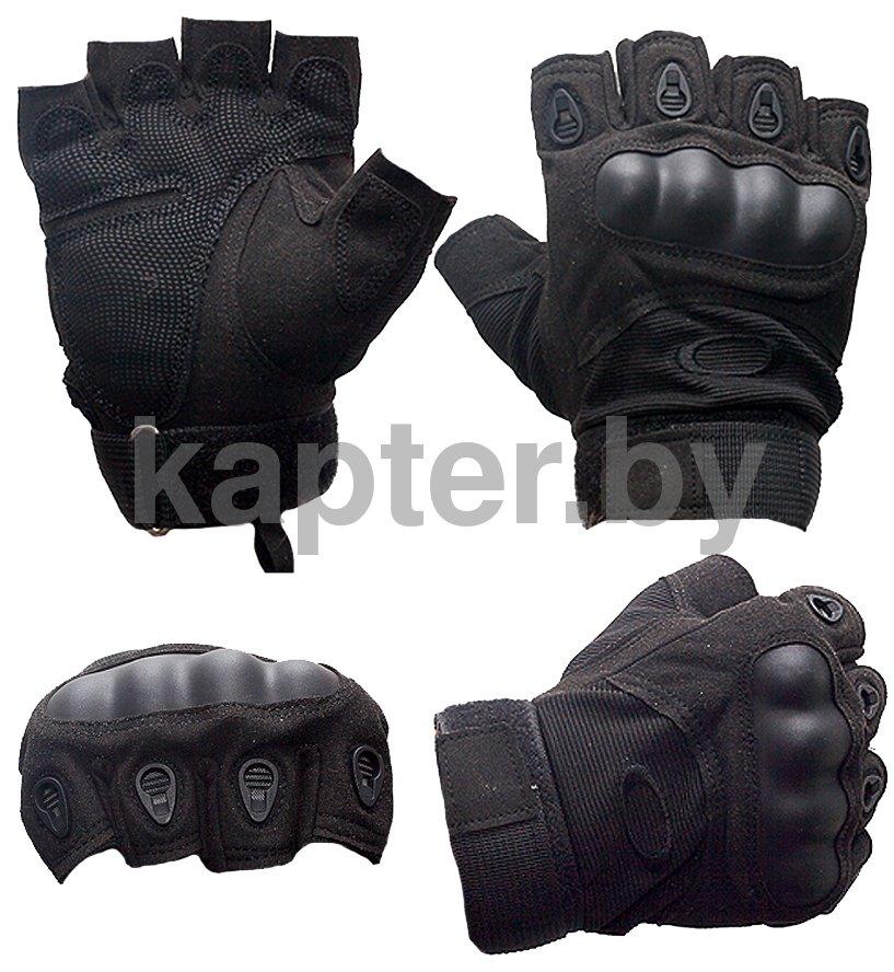 Тактические кевларовые беспалые перчатки Half-Gloves. Чёрные. - фото 3 - id-p102085368
