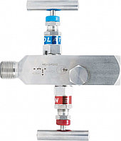 Двухвентильный игольчатый клапан FG1/2-MG1/2 (внутр.-наруж.), нерж.