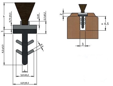 Щёточный уплотнитель вставной JM2/B 3P 11 mm Светло-коричневый RAL8008 - 2,15м - фото 1 - id-p102096843