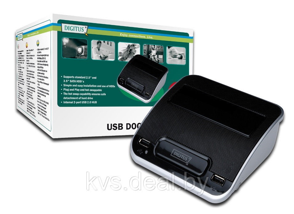 Док-станция USB/eSATA External HDD  DIGITUS DA-70542-1, поддержка HDD 2,5” и 3,5”