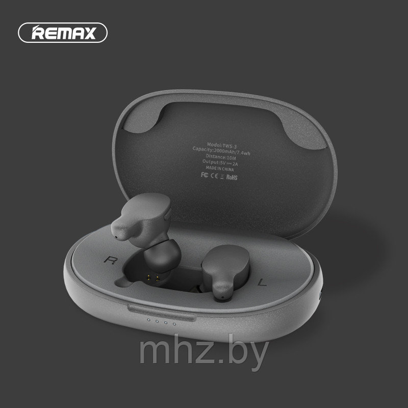 Беспроводные наушники Remax TWS-3 True Wireless Stereo Gray (Серый)